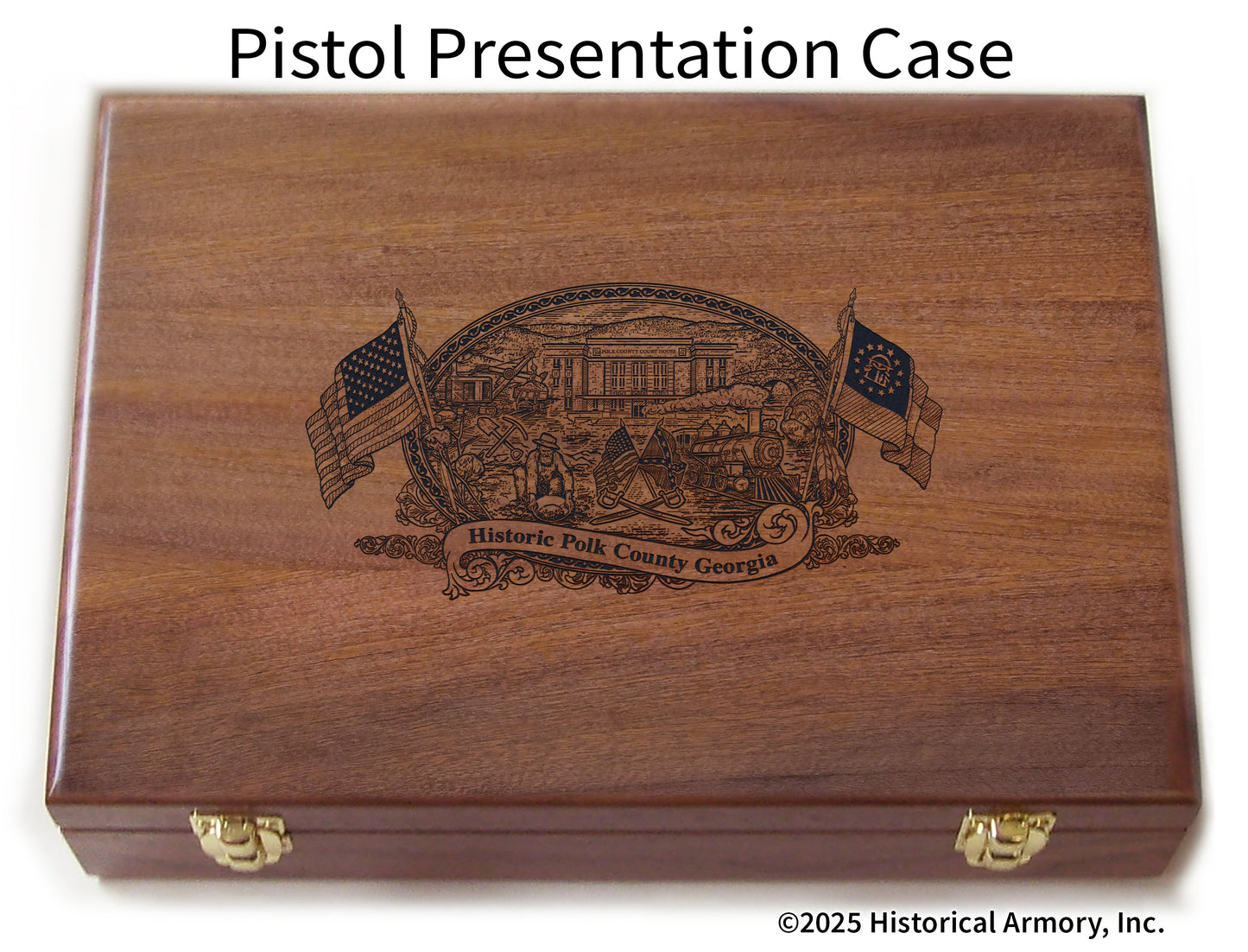 Polk County Georgia Engraved .45 Auto Ruger 1911 Presentation Case