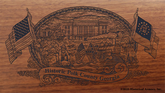 Polk County Georgia Engraved Rifle Buttstock