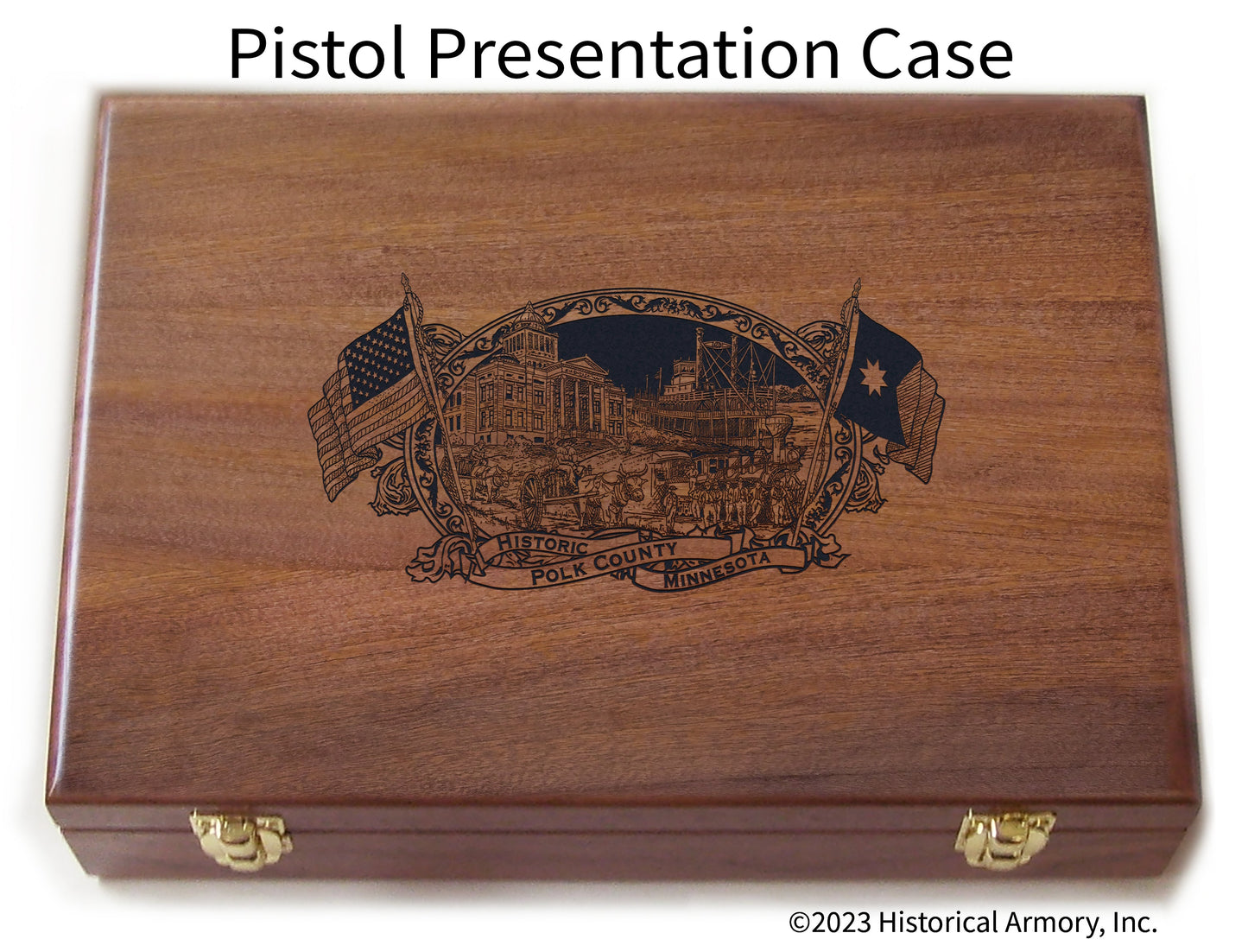 Polk County Minnesota Engraved .45 Auto Ruger 1911 Presentation Case