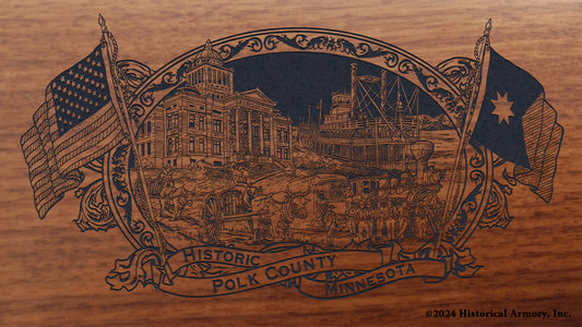 Polk County Minnesota Engraved Rifle Buttstock