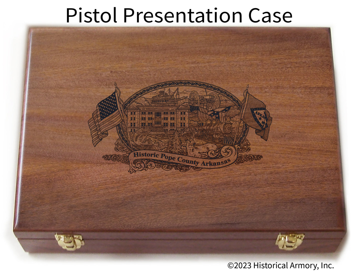 Pope County Arkansas Engraved .45 Auto Ruger 1911 Presentation Case