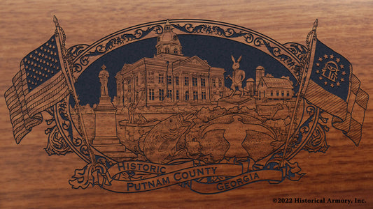 Putnam County Georgia Engraved Rifle Buttstock