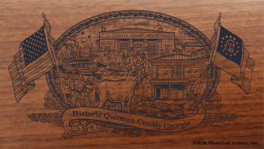 Quitman County Georgia Engraved Rifle Buttstock