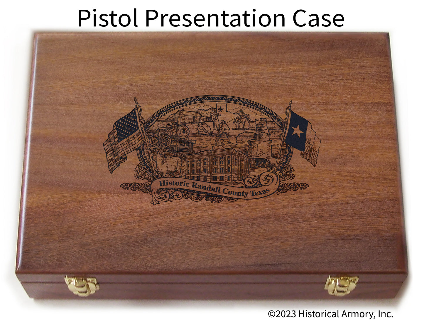 Randall County Texas Engraved .45 Auto Ruger 1911 Presentation Case