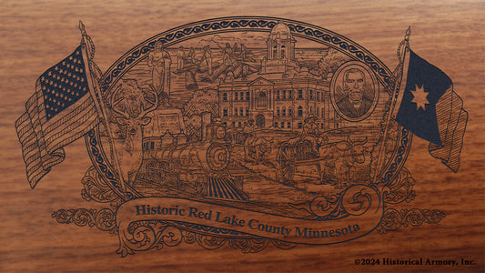 Red Lake County Minnesota Engraved Rifle Buttstock