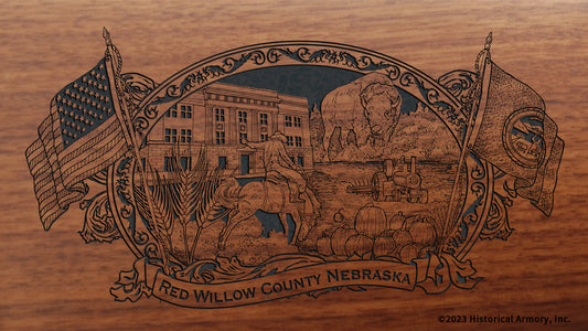 Red Willow County Nebraska Engraved Rifle