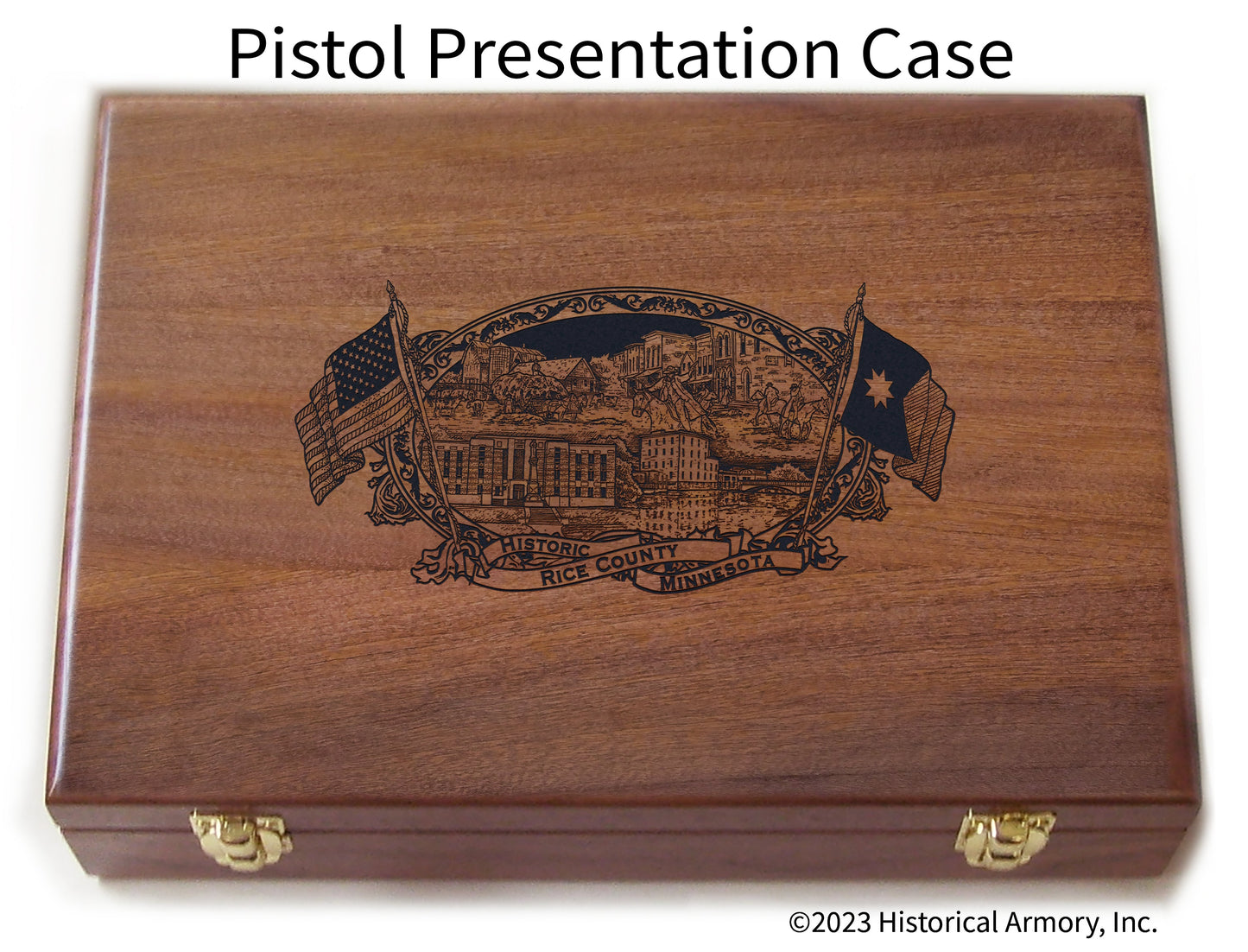 Rice County Minnesota Engraved .45 Auto Ruger 1911 Presentation Case