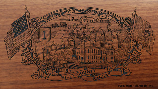 Riley County Kansas Engraved Rifle