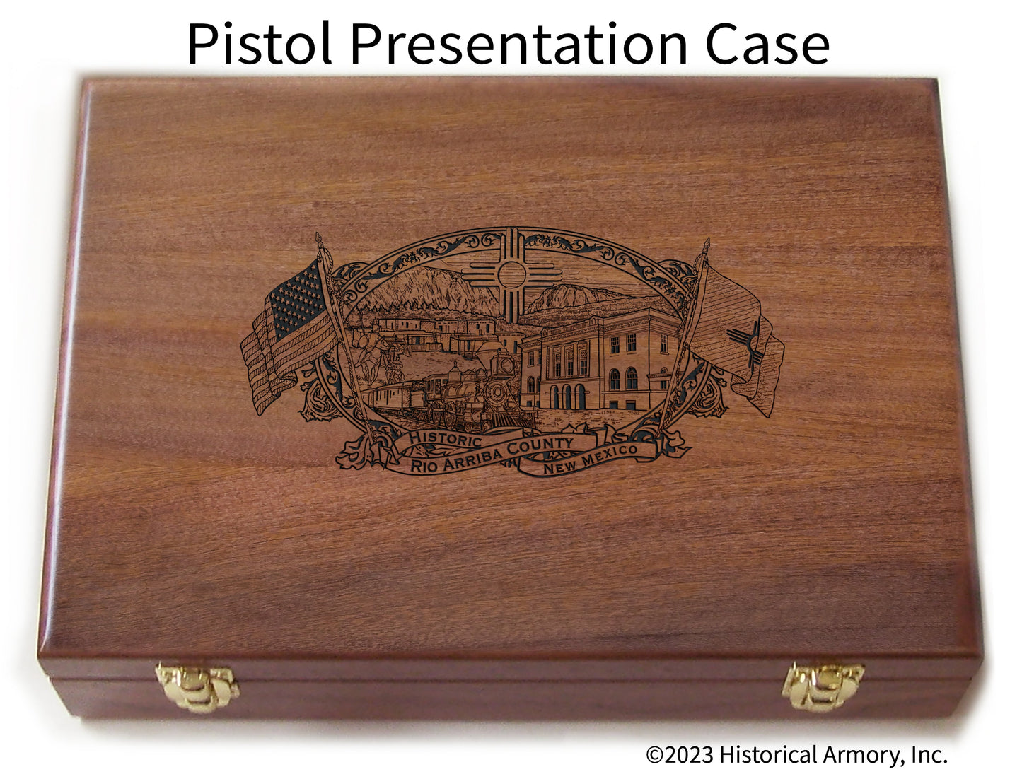 Rio Arriba County New Mexico Engraved .45 Auto Ruger 1911 Presentation Case