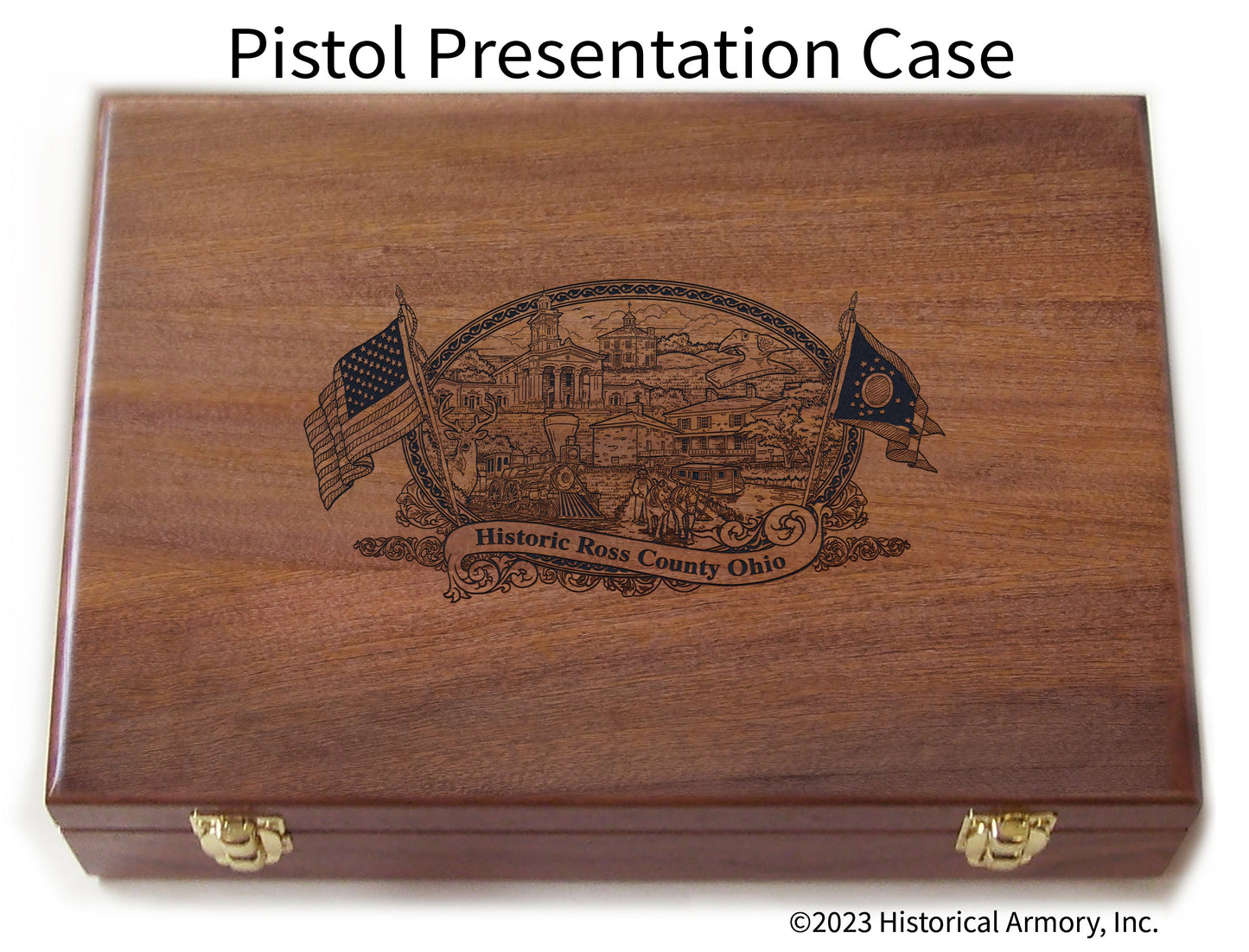 Ross County Ohio Engraved .45 Auto Ruger 1911 Presentation Case