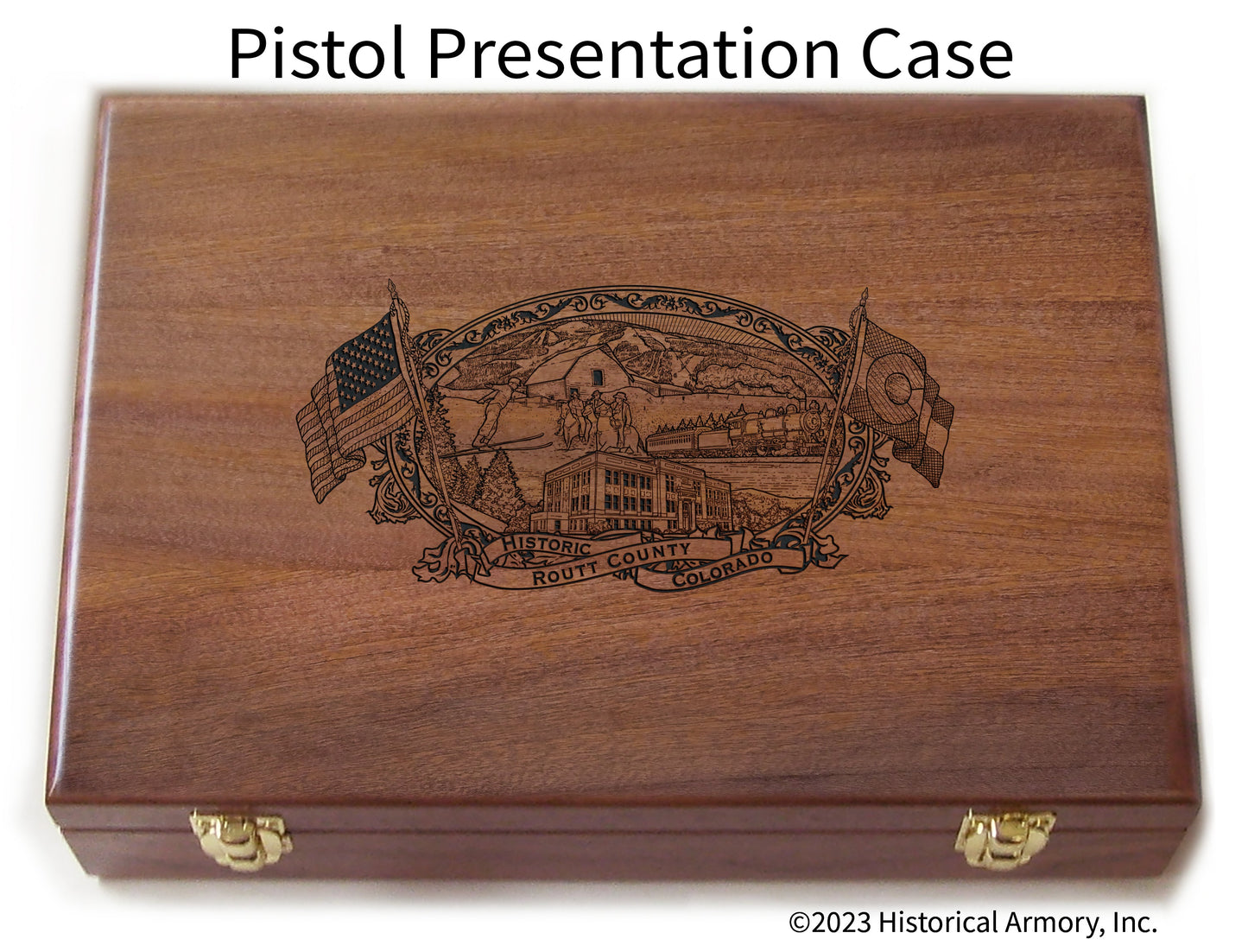 Routt County Colorado Engraved .45 Auto Ruger 1911 Presentation Case