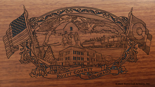 Routt County Colorado Engraved Rifle
