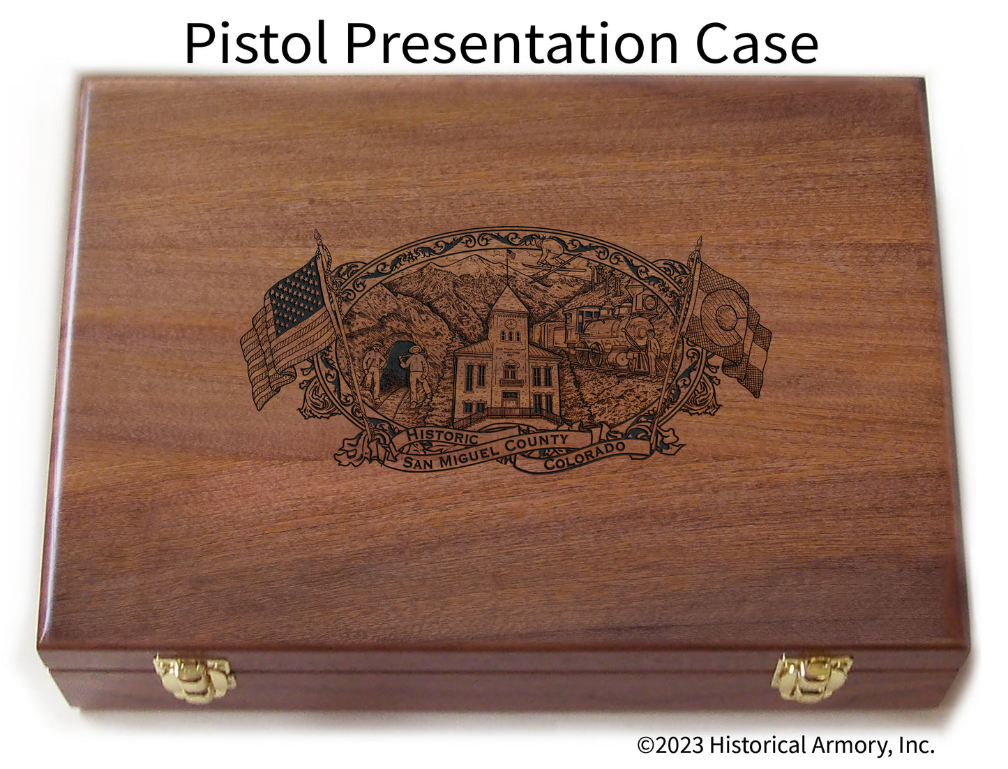 San Miguel County Colorado Engraved .45 Auto Ruger 1911 Presentation Case