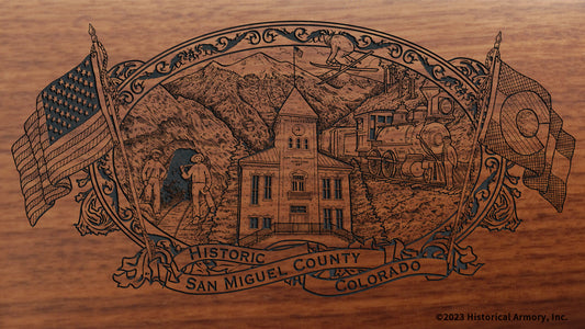 San Miguel County Colorado Engraved Rifle