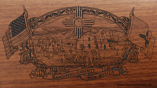 Sandoval County New Mexico Engraved Rifle