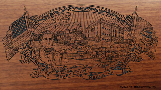 Sarpy County Nebraska Engraved Rifle