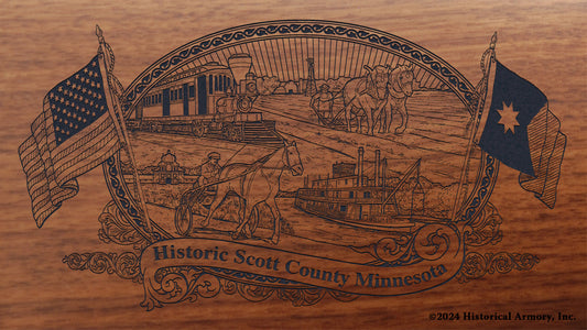 Scott County Minnesota Engraved Rifle Buttstock
