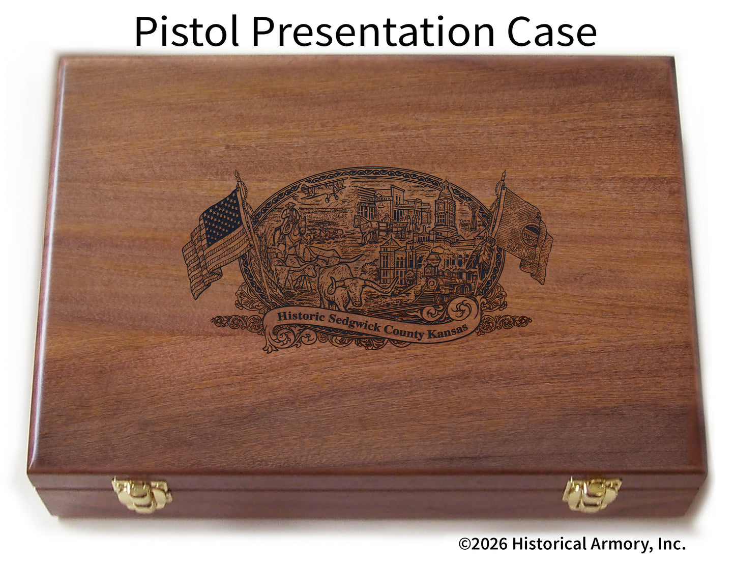 Sedgwick County Kansas Engraved .45 Auto Ruger 1911 Presentation Case