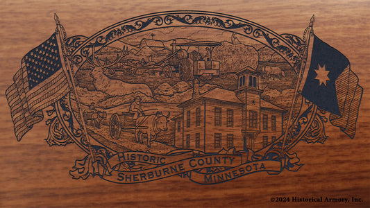 Sherburne County Minnesota Engraved Rifle Buttstock