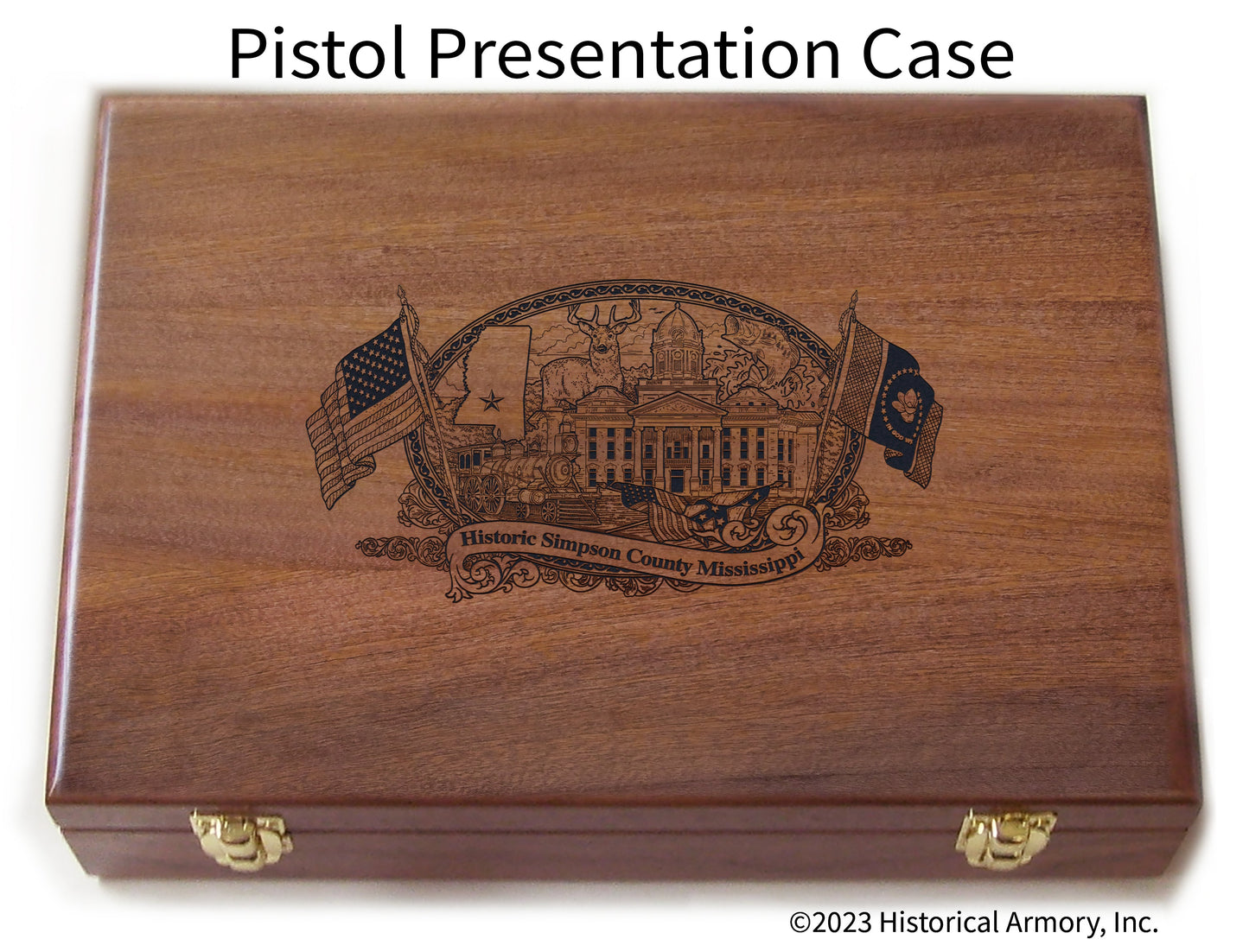 Simpson County Mississippi Engraved .45 Auto Ruger 1911 Presentation Case