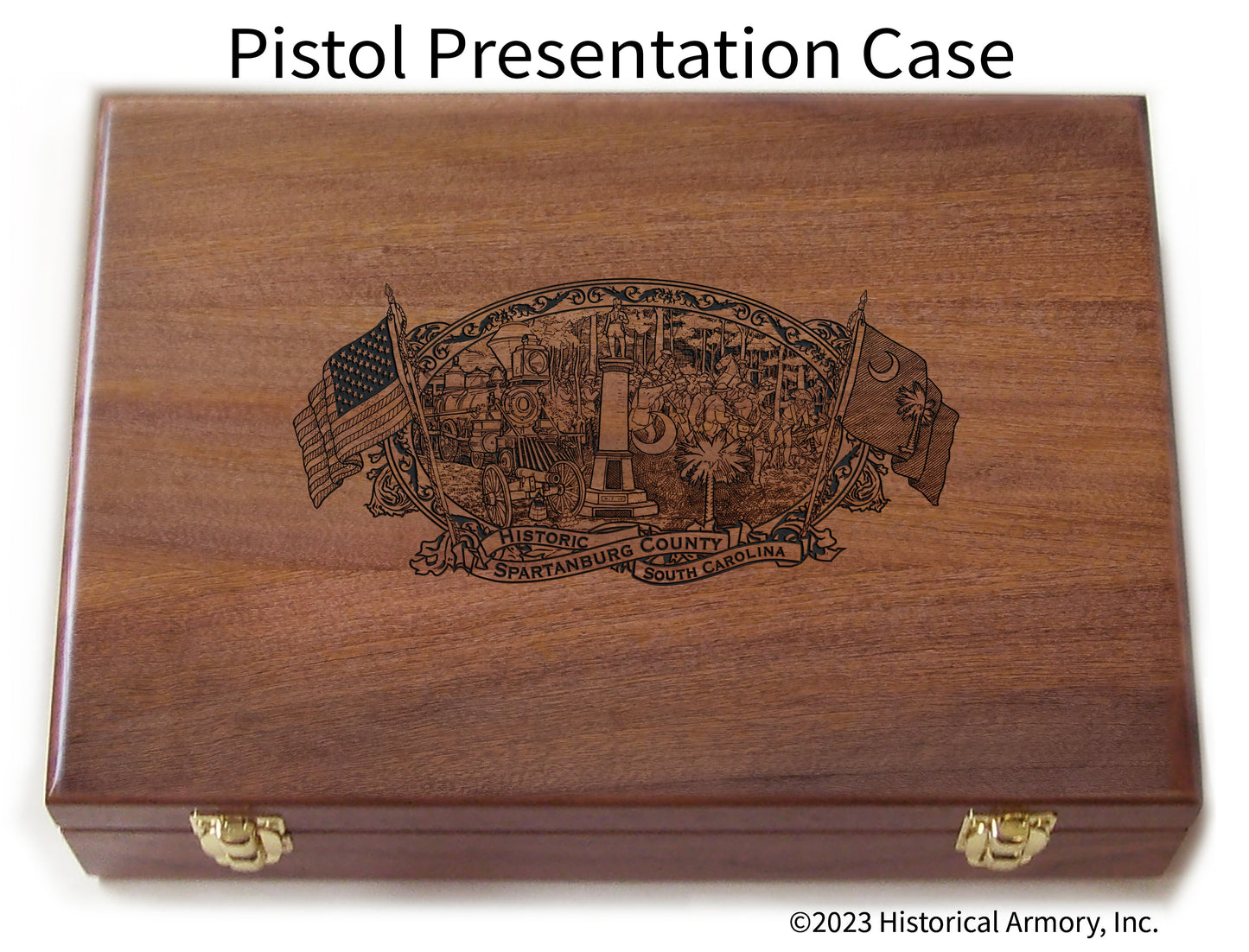 Spartanburg County South Carolina Engraved .45 Auto Ruger 1911 Presentation Case