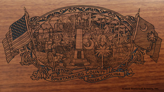 Spartanburg County South Carolina Engraved Rifle Buttstock