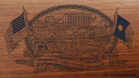 St. Louis County Minnesota Engraved Rifle Buttstock