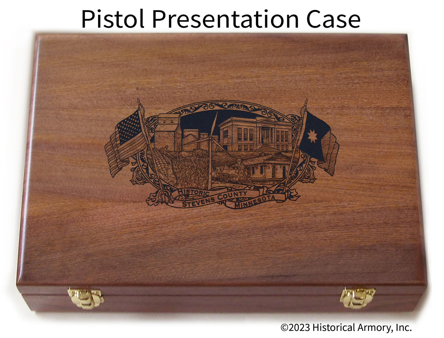 Stevens County Minnesota Engraved .45 Auto Ruger 1911 Presentation Case