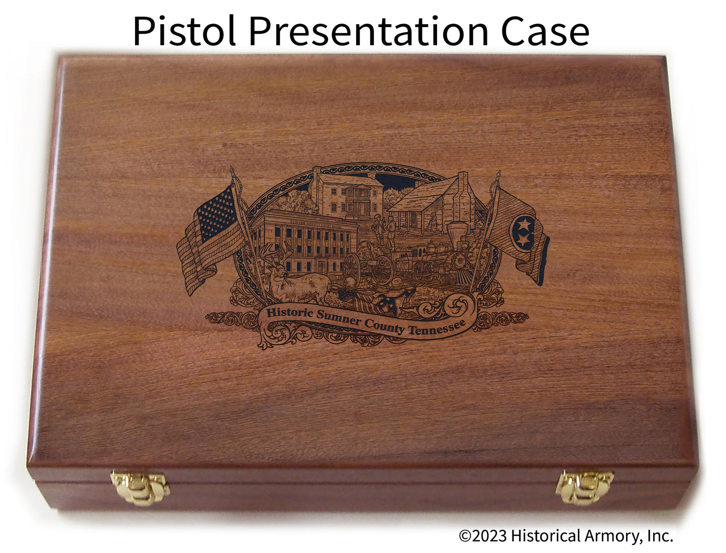 Sumner County Tennessee Engraved .45 Auto Ruger 1911 Presentation Case