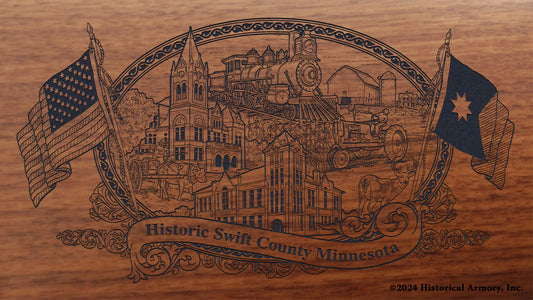 Swift County Minnesota Engraved Rifle Buttstock