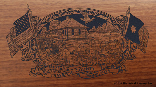 Traverse County Minnesota Engraved Rifle Buttstock