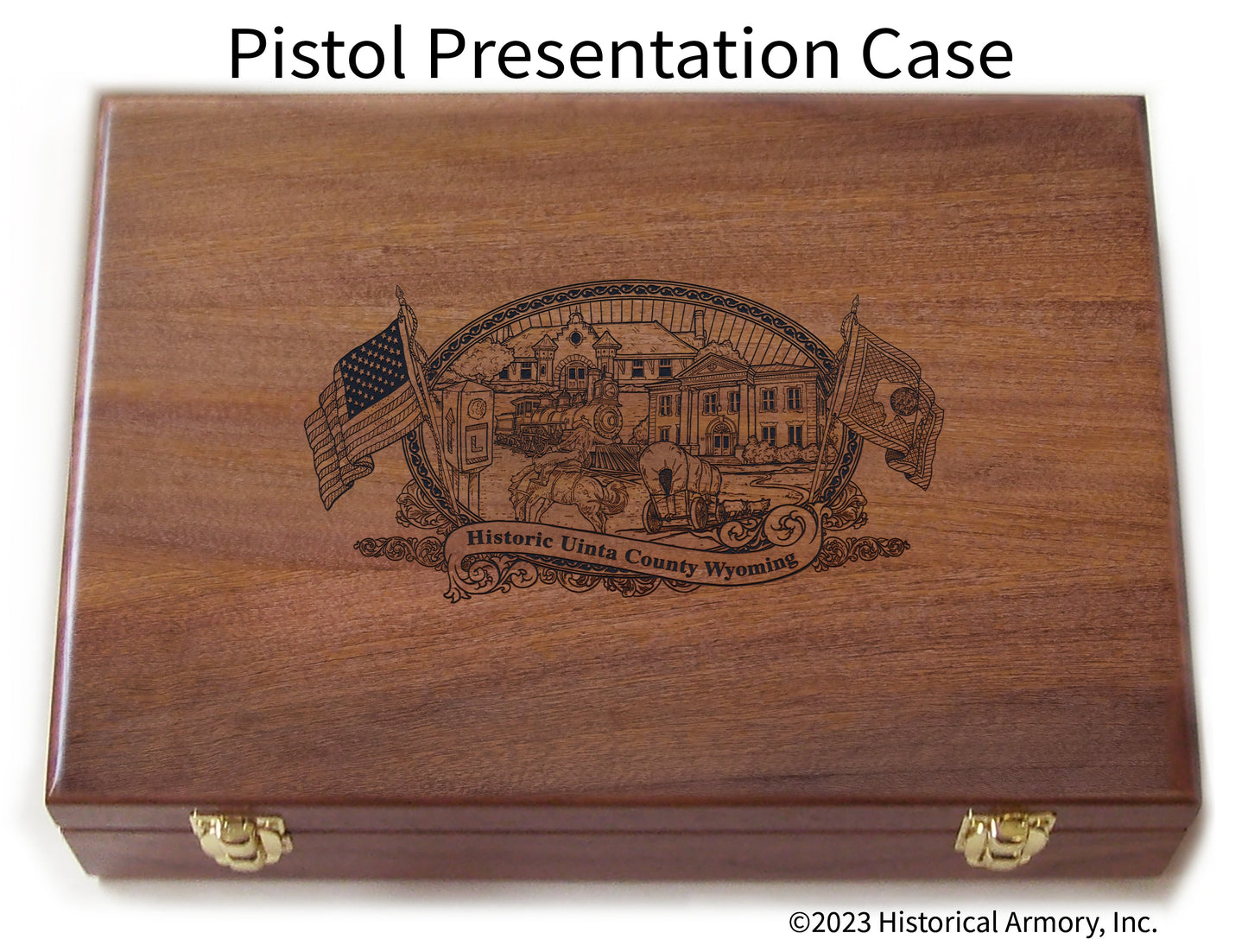 Uinta County Wyoming Engraved .45 Auto Ruger 1911 Presentation Case