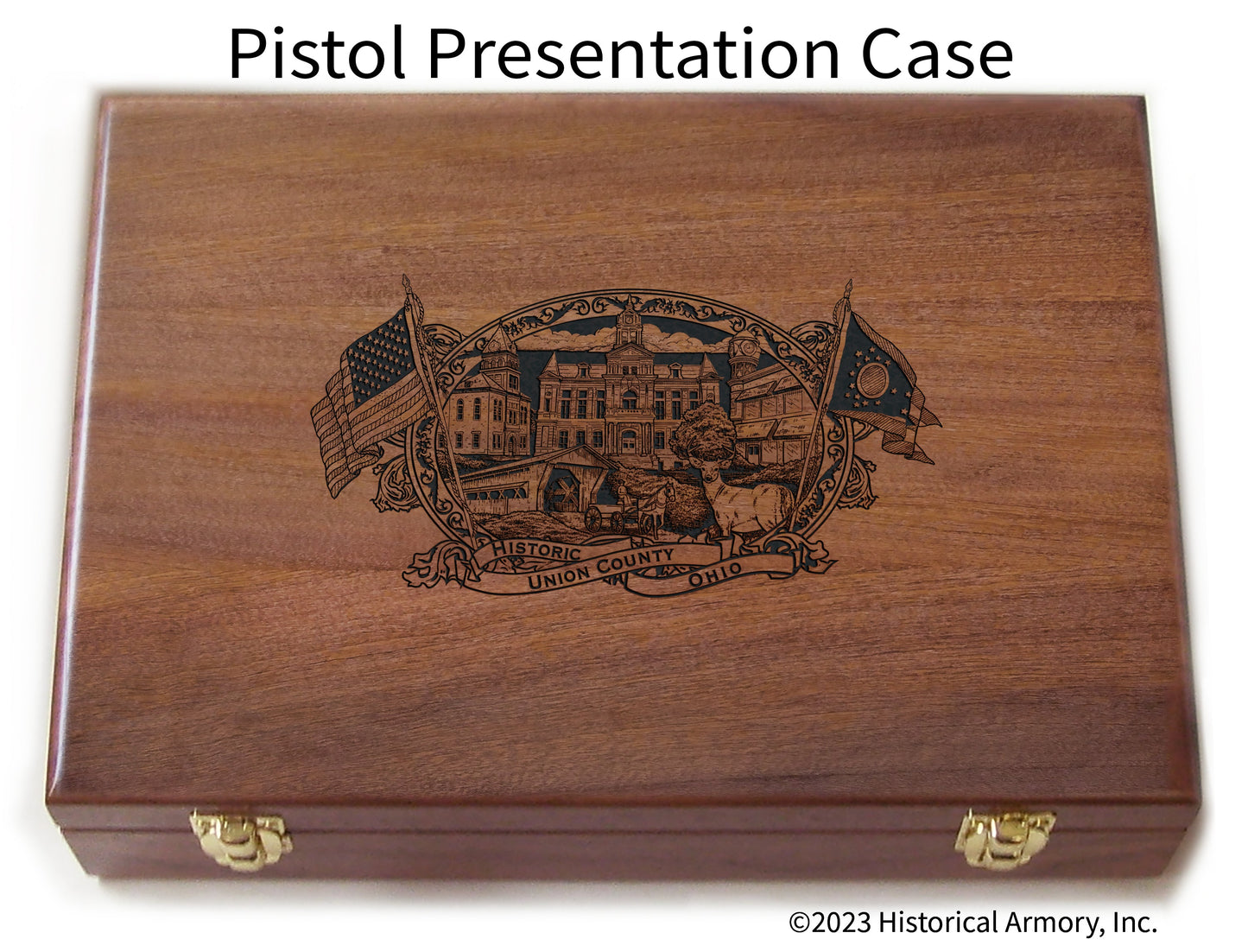 Union County Ohio Engraved .45 Auto Ruger 1911 Presentation Case