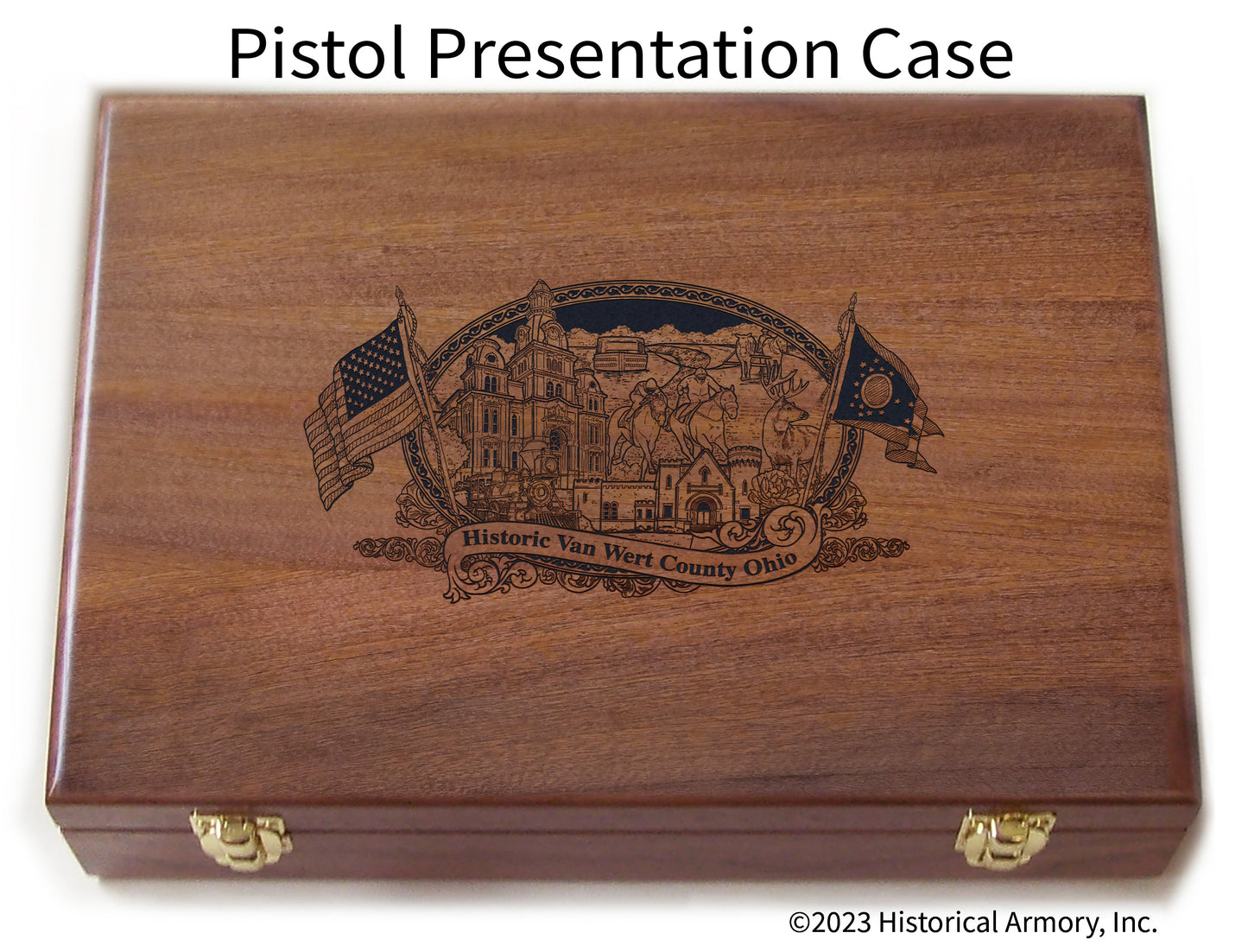 Van Wert County Ohio Engraved .45 Auto Ruger 1911 Presentation Case
