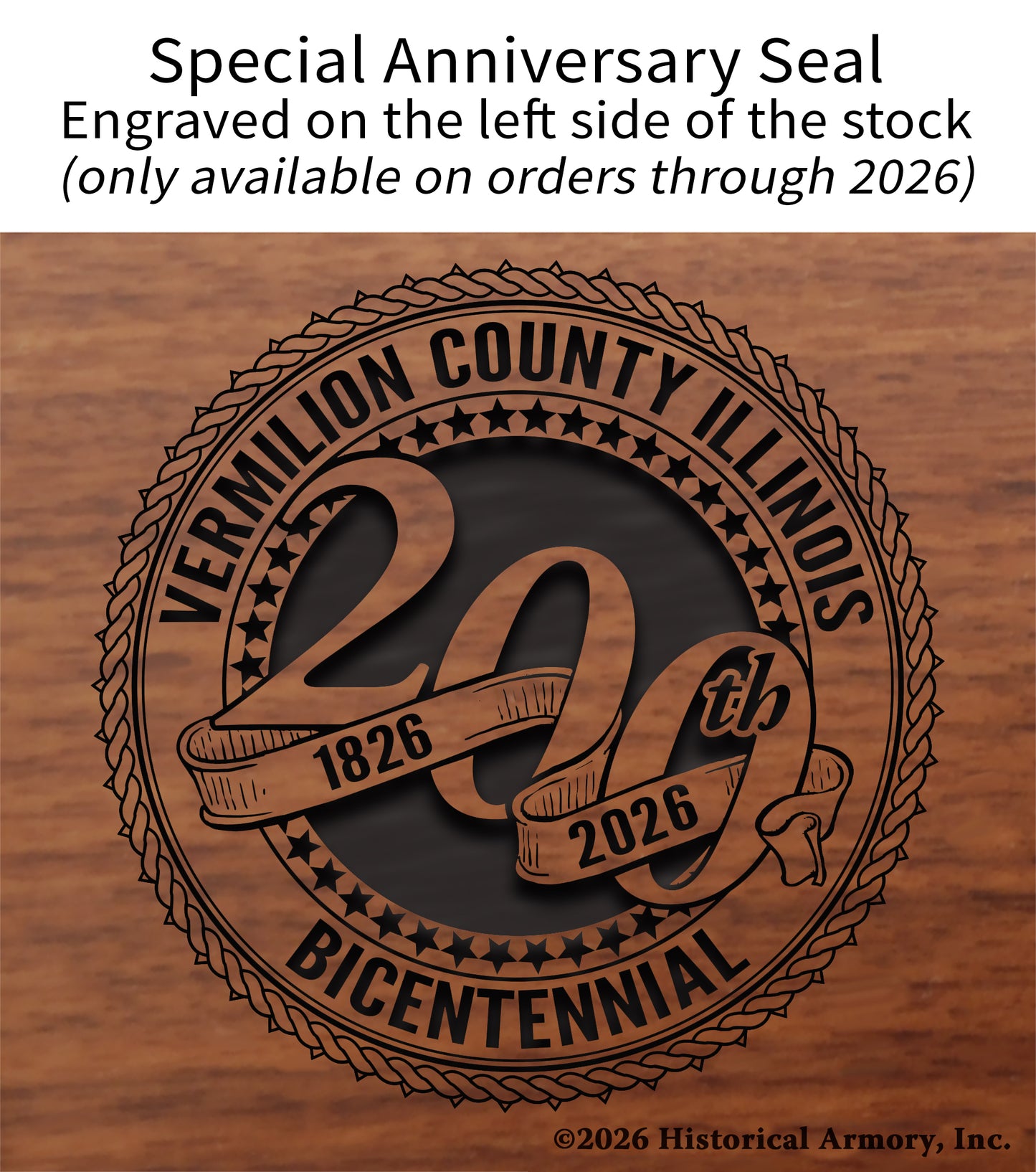 Vermilion County Illinois Engraved Rifle