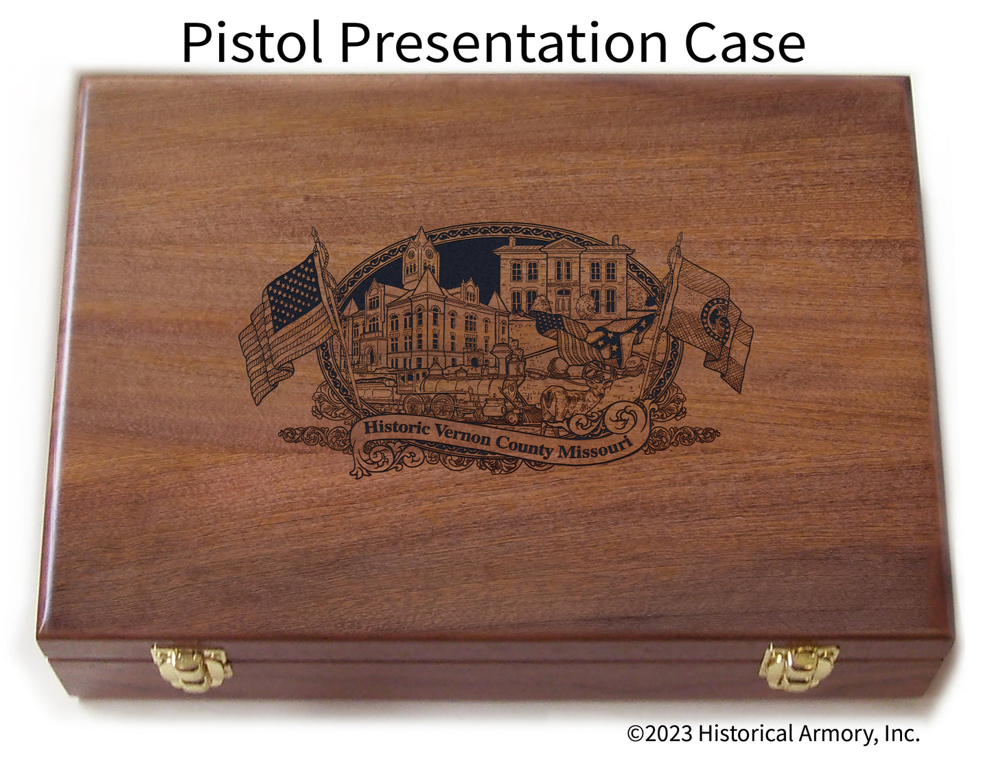Vernon County Missouri Engraved .45 Auto Ruger 1911 Presentation Case