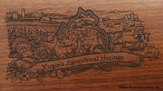 Virginia Agricultural Heritage Engraved Rifle Buttstock