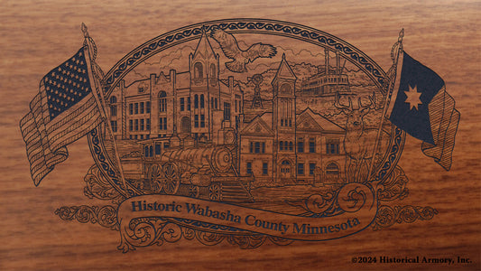 Wabasha County Minnesota Engraved Rifle Buttstock