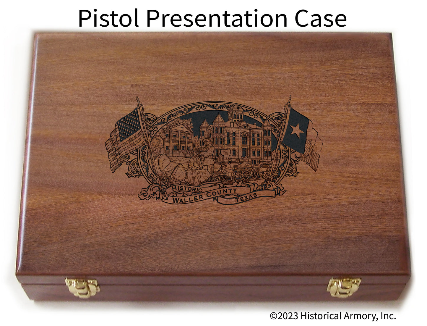 Waller County Texas Engraved .45 Auto Ruger 1911 Presentation Case