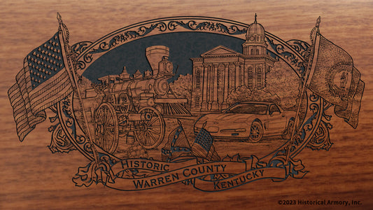 Warren County Kentucky Engraved Rifle Buttstock