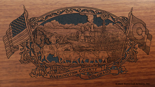 Washington County Colorado Engraved Rifle Buttstock