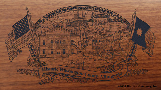 Washington County Minnesota Engraved Rifle Buttstock