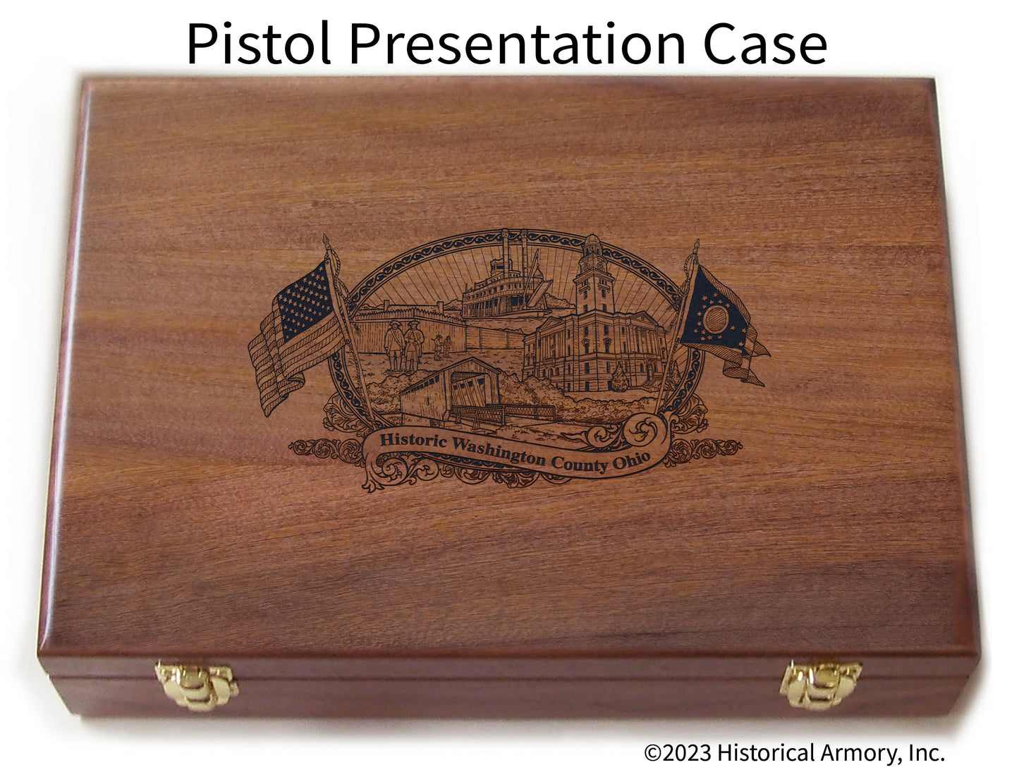 Washington County Ohio Engraved .45 Auto Ruger 1911 Presentation Case