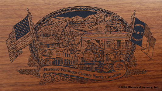 Watauga County North Carolina Engraved Rifle Buttstock