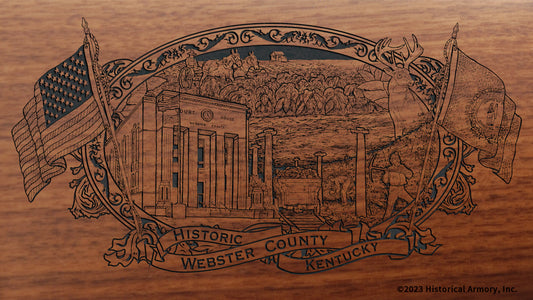 Webster County Kentucky Engraved Rifle Buttstock