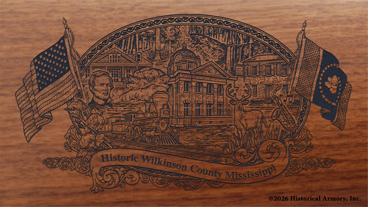 Wilkinson County Mississippi Engraved Rifle Buttstock