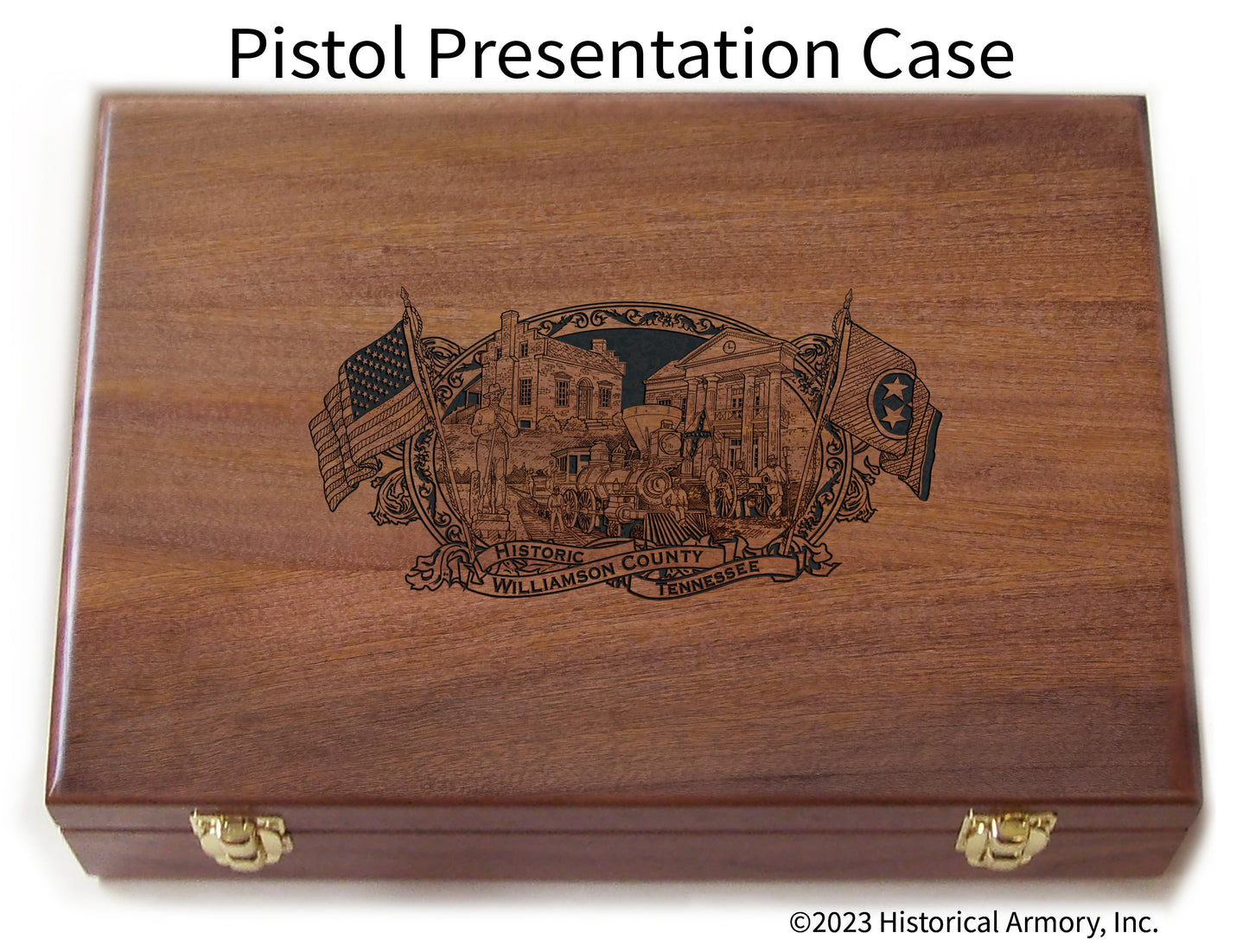 Williamson County Tennessee Engraved .45 Auto Ruger 1911 Presentation Case