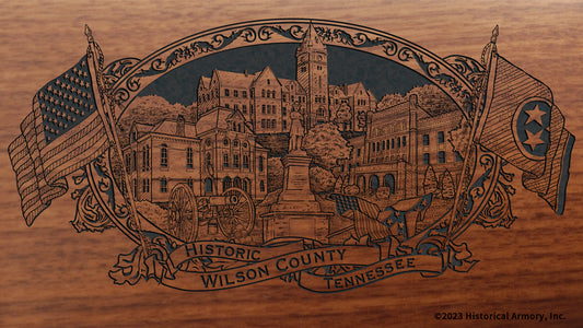 wilson county tennessee engraved rifle buttstock