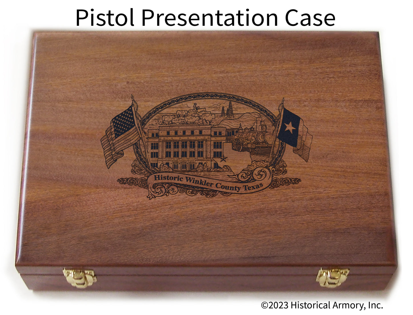 Winkler County Texas Engraved .45 Auto Ruger 1911 Presentation Case