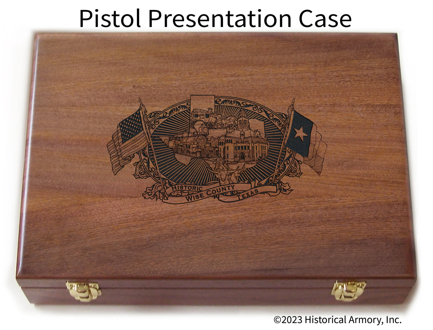Wise County Texas Engraved .45 Auto Ruger 1911 Presentation Case